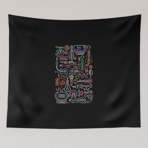 Item preview, Musical Instruments Neon Multiple Colors designed and sold by Opal Print.