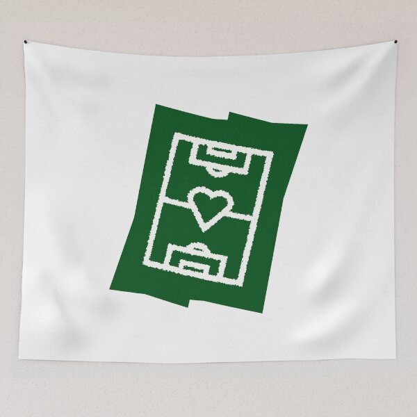 Item preview, Football field with a heart - trend color dark green designed and sold by 22ndbrand.