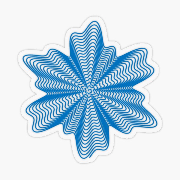 Trippy Decorative Pattern Transparent Sticker