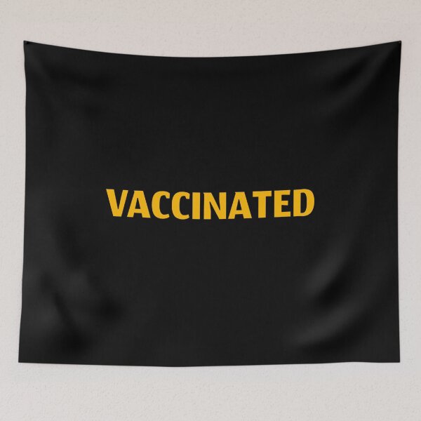 Item preview, Vaccinated - yellow text designed and sold by Inspirationmotivation.
