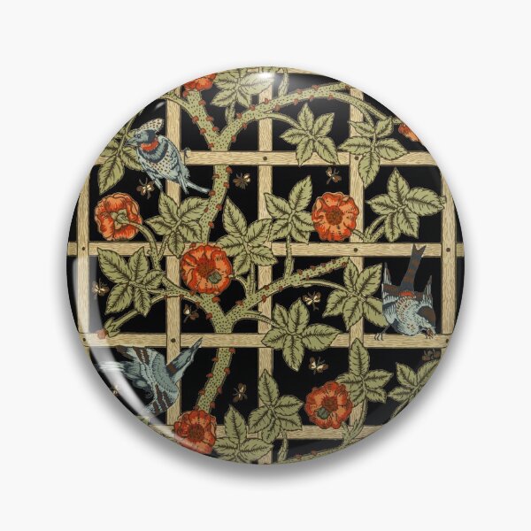 Item preview, Vintage Cottagecore Aesthetic Rose Trellis and Birds designed and sold by Ellie and Jack.