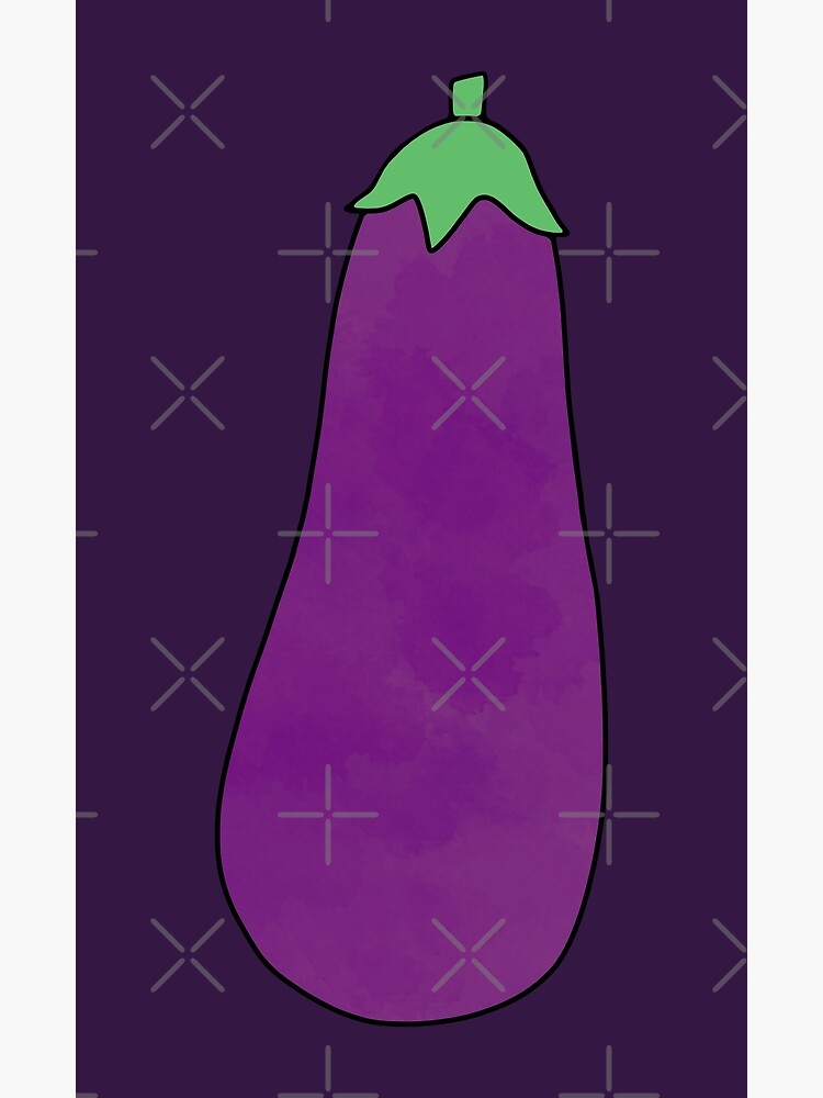 "Eggplant Emoji" Poster for Sale by murialbezanson Redbubble