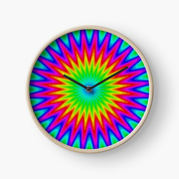 Trippy Decorative Pattern Clock