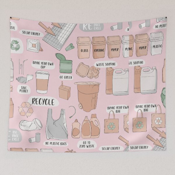 Item preview, Zero waste save planet designed and sold by Milatoo.