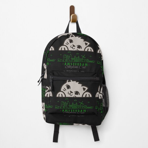 Item preview, Amsterdam Skyline Cat designed and sold by Pixelcraftsmith.