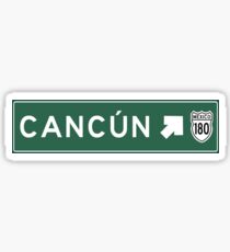 Cancun, Highway Sign, Mexico Sticker