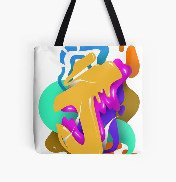 LETTER J All Over Print Tote Bag