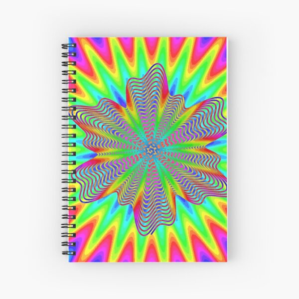 Trippy Decorative Pattern Spiral Notebook