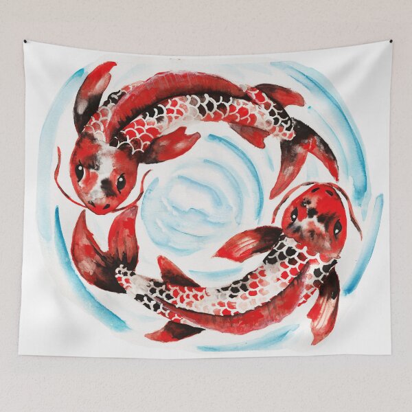 Item preview, Watercolor - Japanese koi  designed and sold by Karolien Kenis.