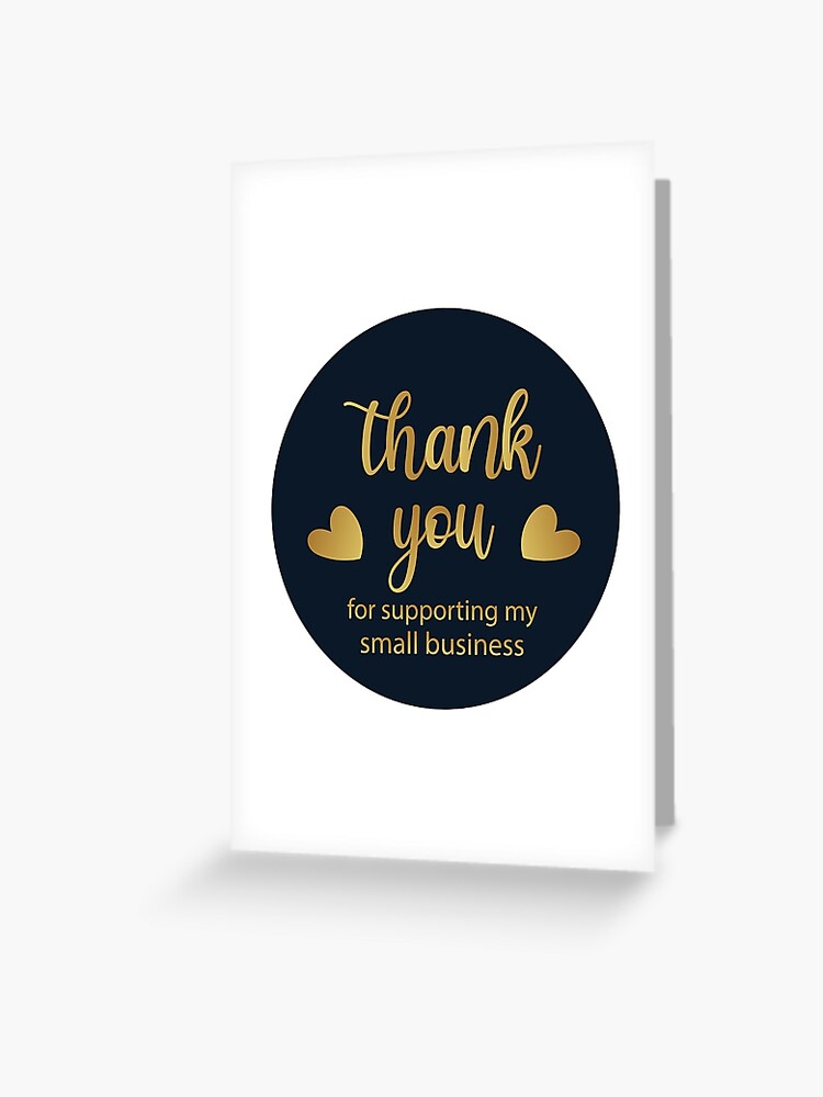 Thank You For Supporting My Small Business Cards