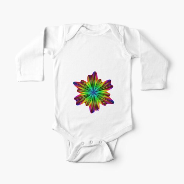 Trippy Decorative Pattern Long Sleeve Baby One-Piece
