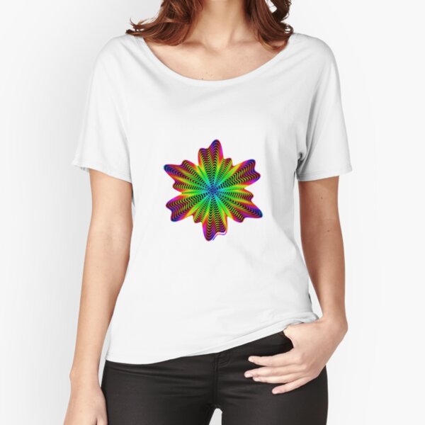 Trippy Decorative Pattern Relaxed Fit T-Shirt