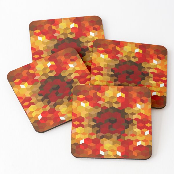 Item preview, Cute Red And Grey Gradient Cubes funny gift for digital art lovers  designed and sold by AYACHI90.