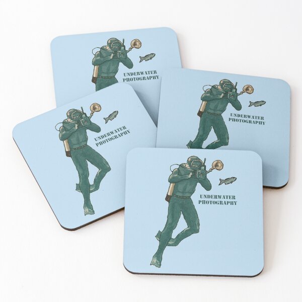 Item preview, Vintage Underwater Photography Scuba Diver with Camera designed and sold by urmaddad.