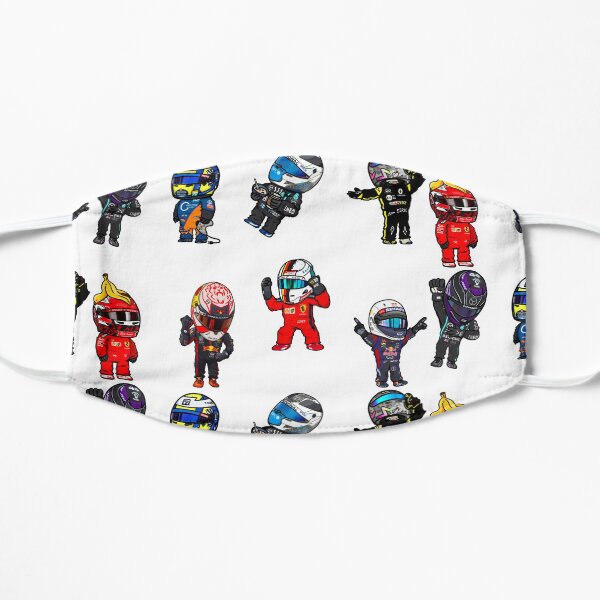 Pack d'autocollants Mini pilotes F1 Masque sans plis