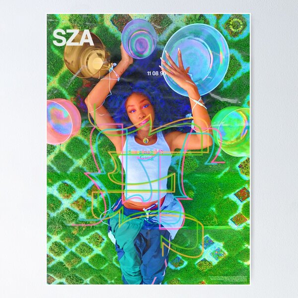 Item preview, SZA SATURATED POSTER designed and sold by tommysweeney.