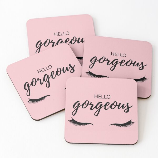  Hello Gorgeous Welcome Mat, Pink Eyelash Makeup