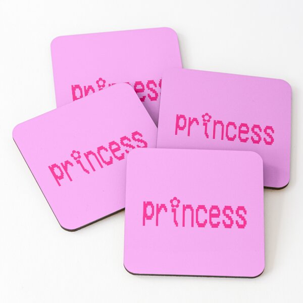 Item preview, y2k pink video game "princess" text designed and sold by stickersbyro ☆.
