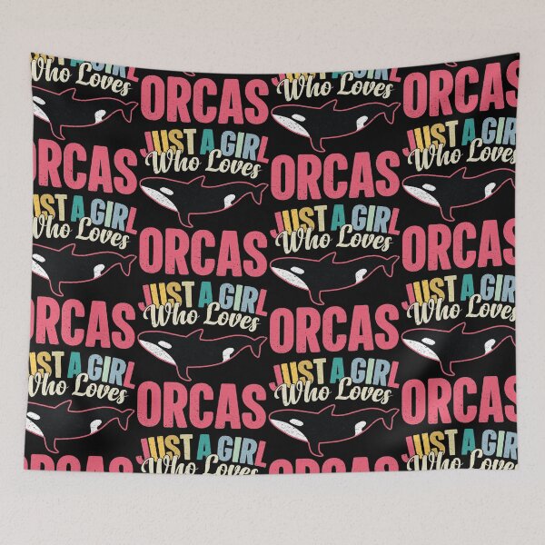 Item preview, Just A Girl Who Loves Orcas designed and sold by GravitiTees.