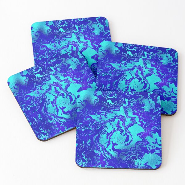 Item preview, Dark and Light Blue Swirls Trippy Pattern designed and sold by WOW TeesAndThings.
