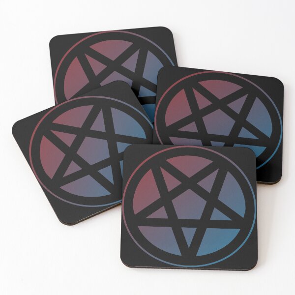 Item preview, Inverted Pentagram Red/Blue Color Gradient | Satanic designed and sold by Godstomper.
