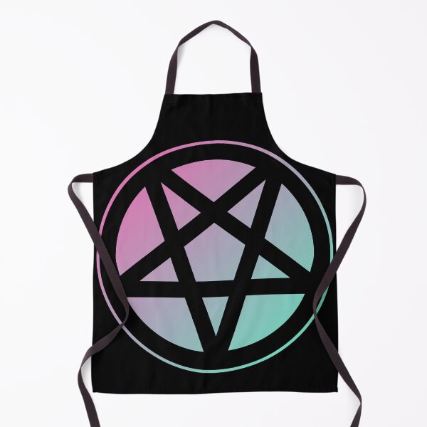 Item preview, Inverted Pentagram Pink/Cyan Color Gradient | Satanic designed and sold by Godstomper.