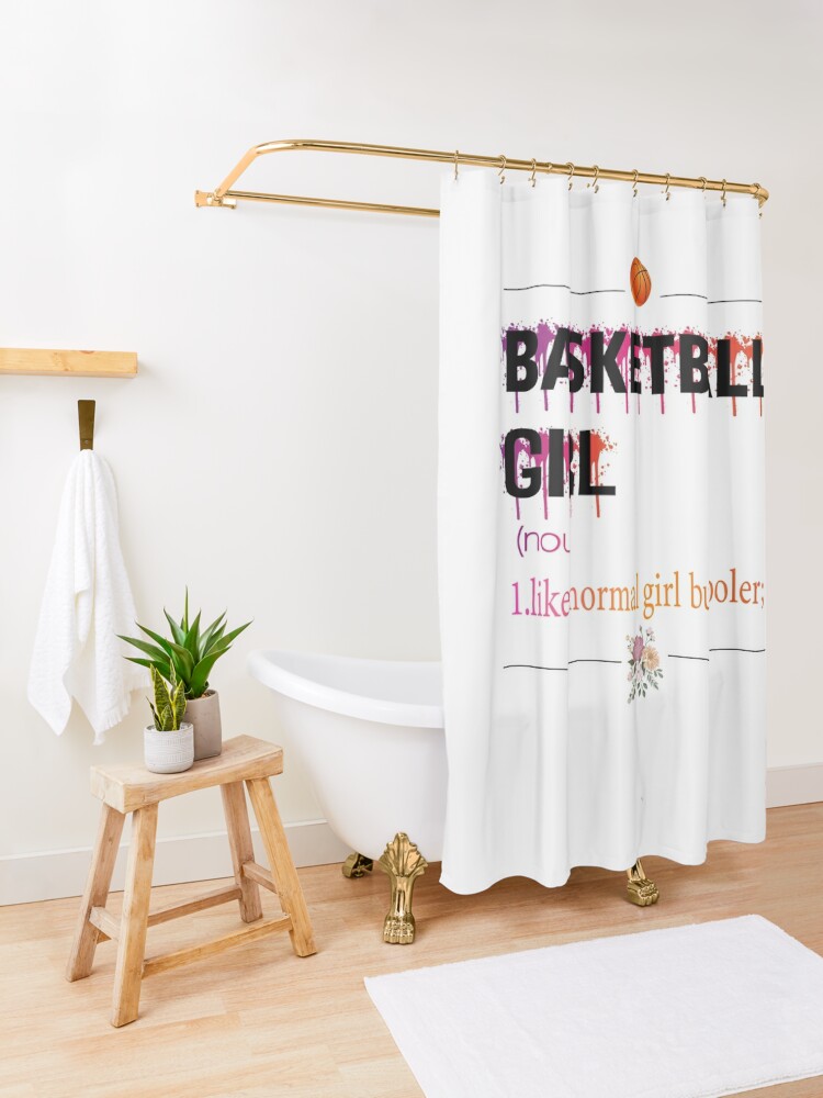 Special Purchase Basketball girl Funny Basketball Shirt, Basketball Player Shirt, Basketball girl Gift Shower Curtain CS-KYTK3ONY