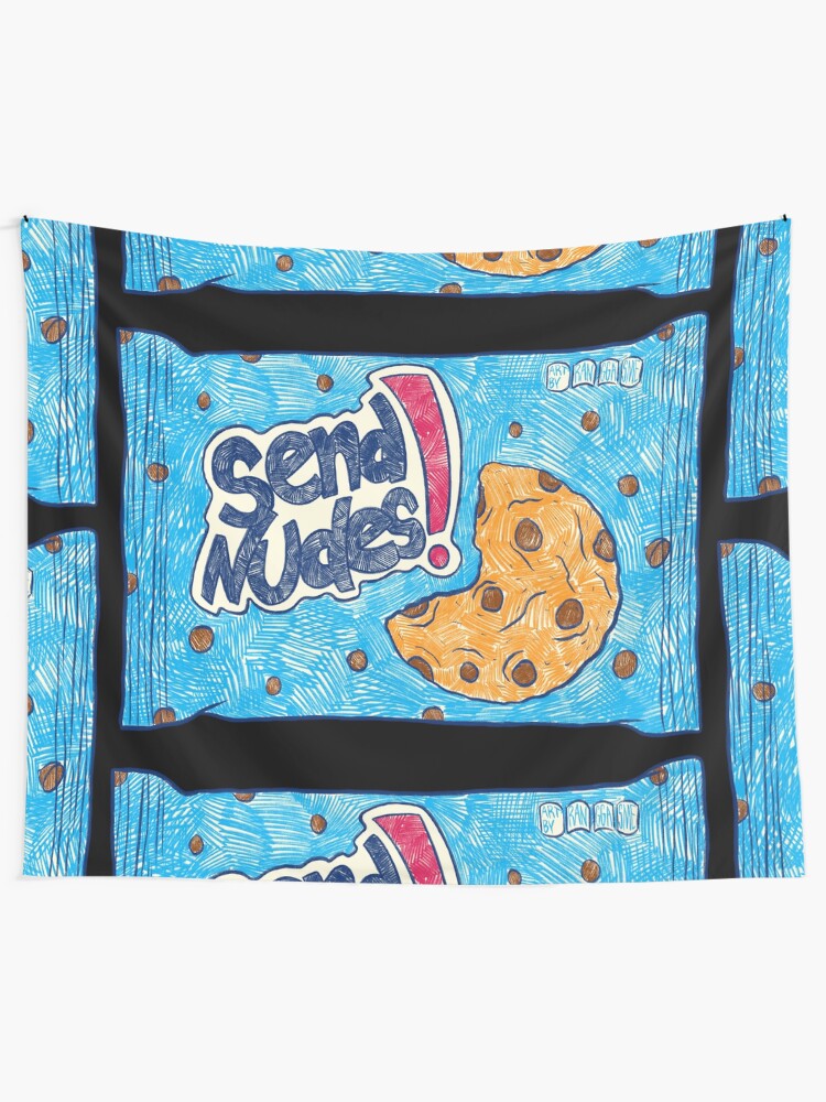 Alternate view of Send Nudes! (Black) Tapestry