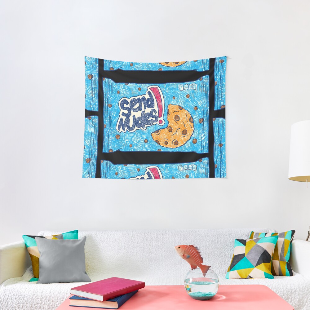 Send Nudes! (Black) Tapestry