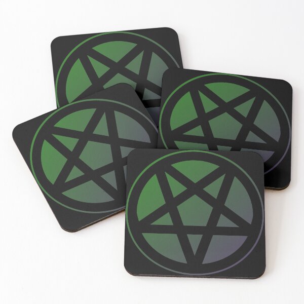 Item preview, Inverted Pentagram Green/Purple Color Gradient  | Satanic designed and sold by Godstomper.