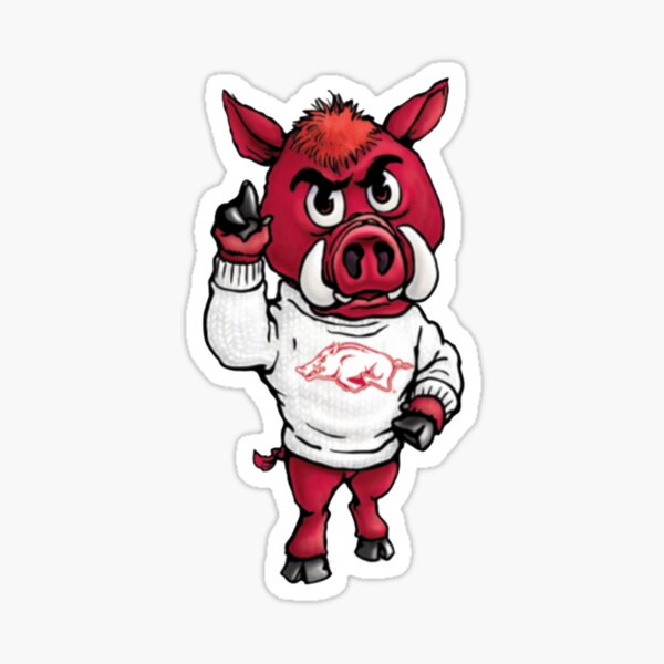 UofA Razorback with Sweater Sticker