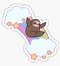 Rainbow Cloud Sloth Sticker