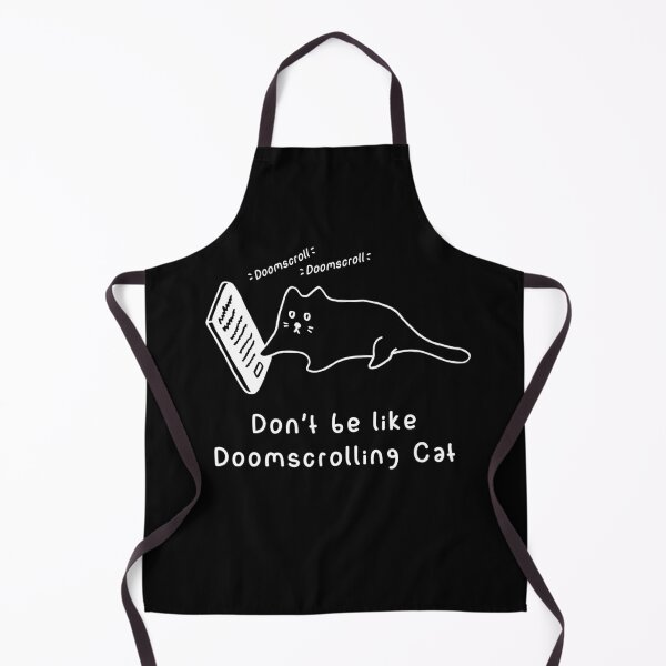 Item preview, Doomscrolling Cat (Black) designed and sold by ImperfectLife.