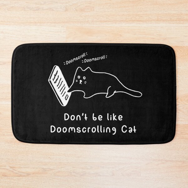 Item preview, Doomscrolling Cat (Black) designed and sold by ImperfectLife.