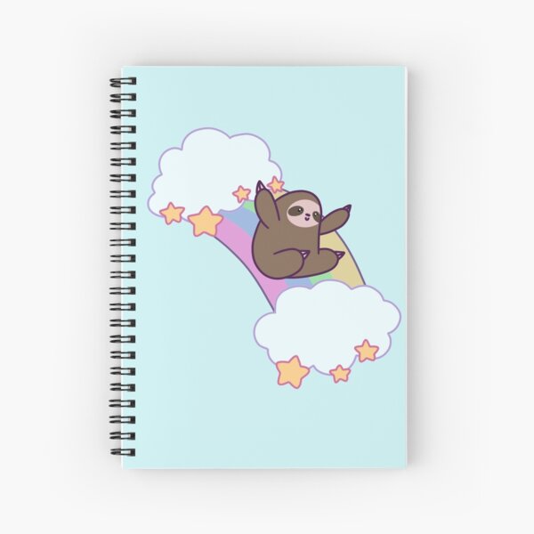 Rainbow Cloud Sloth Spiral Notebook