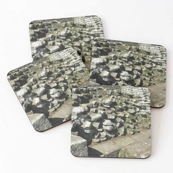 M.I. #111 |☼| Rocks And Bricks - Shot 13 (Hadrian's Wall) Coasters (Set of 4)