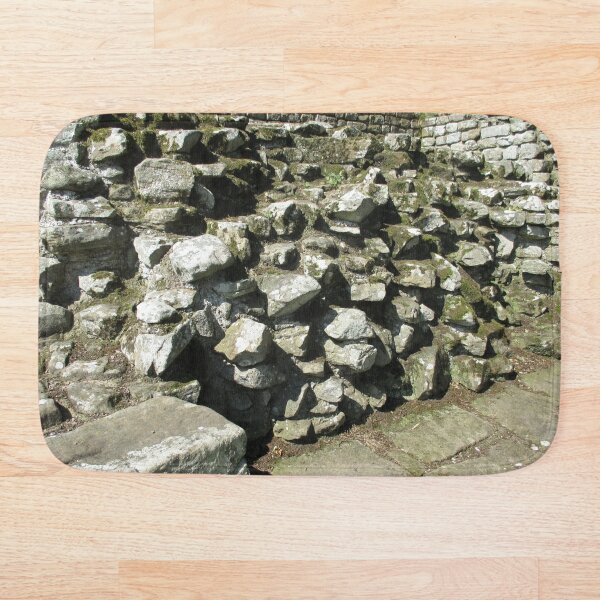 M.I. #111 |☼| Rocks And Bricks - Shot 13 (Hadrian's Wall) Bath Mat