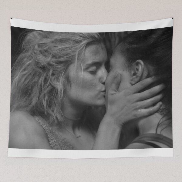 Item preview, The wilds Toni and Shelby kiss black and white monochrome (Amazon prime tv show) cute lgbt couple shoni designed and sold by emcazalet.