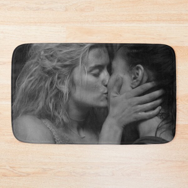 Item preview, The wilds Toni and Shelby kiss black and white monochrome (Amazon prime tv show) cute lgbt couple shoni designed and sold by emcazalet.
