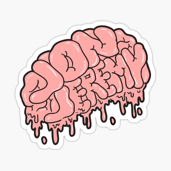Melting Brain  Sticker