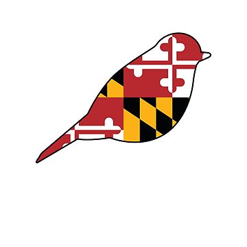 Artwork thumbnail, Maryland Flag Bluebird for Birb Lovers by MarylandStyle