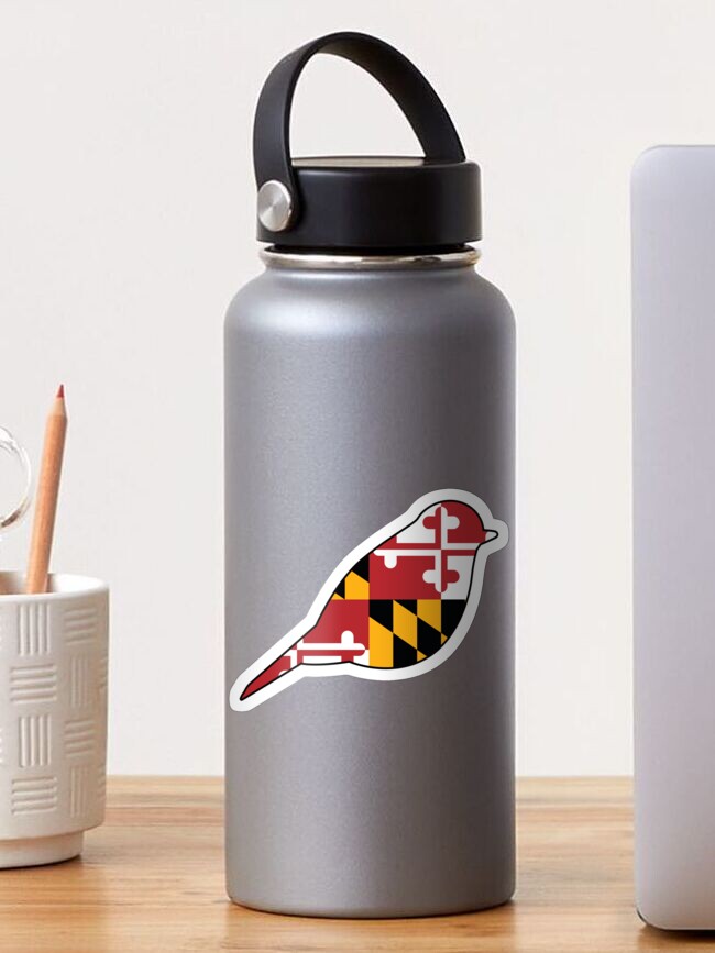 Thumbnail 1 of 3, Sticker, Maryland Flag Bluebird for Birb Lovers designed and sold by MarylandStyle.