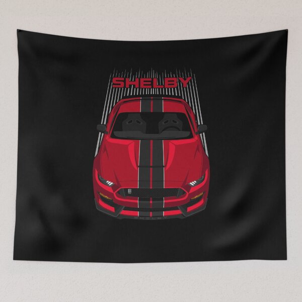 Item preview, Ford Mustang Shelby GT350 2015 - 2020 - Red - Black Stripes designed and sold by V8social.
