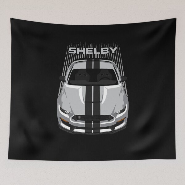 Item preview, Ford Mustang Shelby GT350 2015 - 2020 - Silver - Black Stripes designed and sold by V8social.