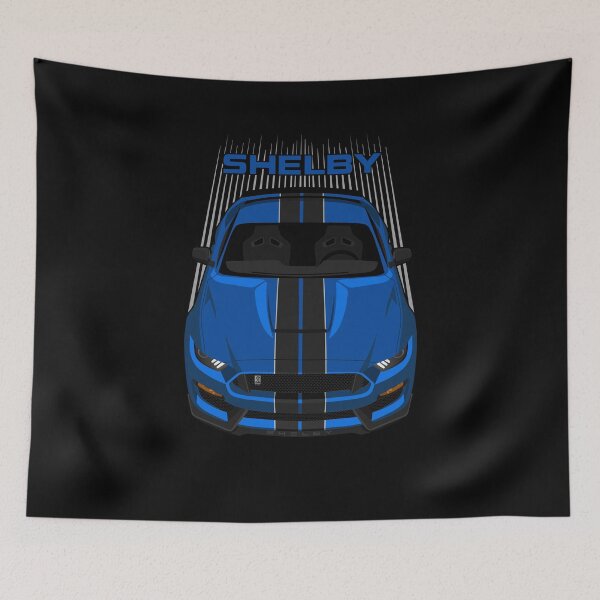 Item preview, Ford Mustang Shelby GT350 2015 - 2020 - Velocity Blue - Black Stripes designed and sold by V8social.