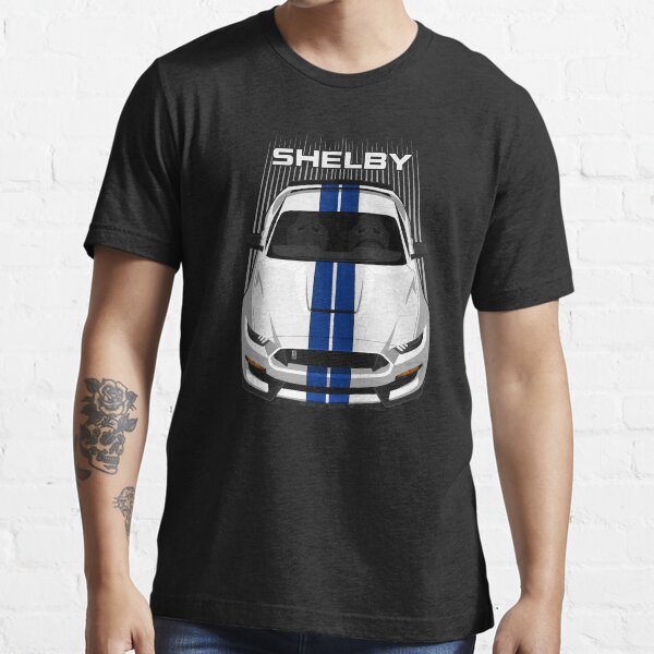 Item preview, Ford Mustang Shelby GT350 2015 - 2020 - White - Blue Stripes designed and sold by V8social.
