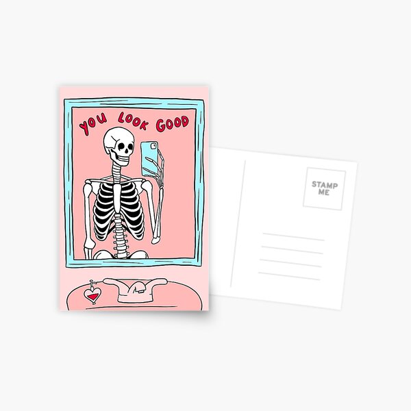 Item preview, you look good skeleton mirror selfie designed and sold by glowingly.