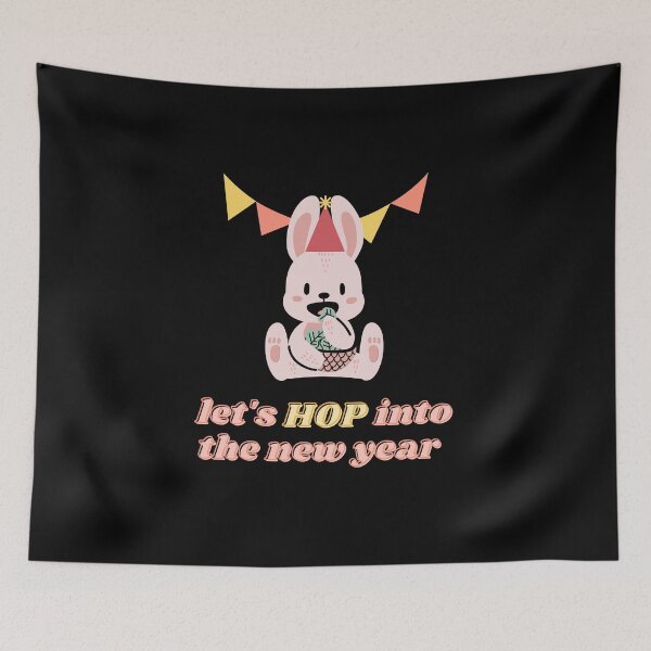 Item preview, Let's Hop Into the New Year - Cute Rabbit Happy New Year designed and sold by yumiso.