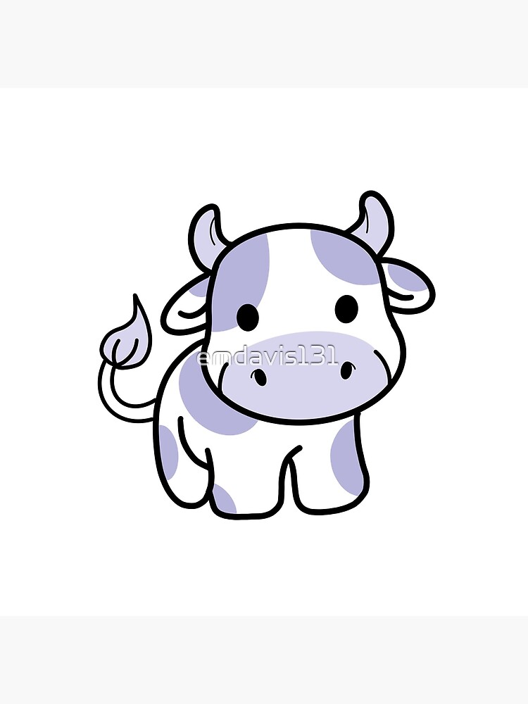 Cute and lovely purple cow Sticker for Sale by Manarshii