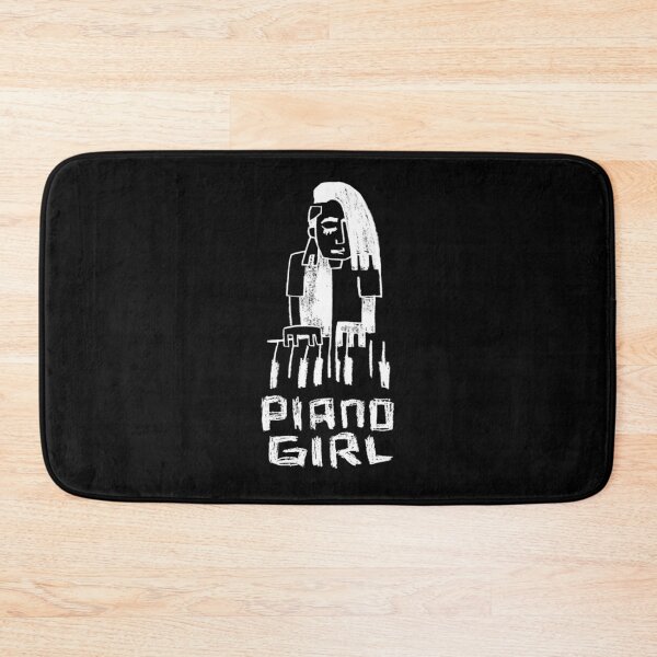 Item preview, Piano Girl White on Black for Pianist designed and sold by badlydrawnbabe.
